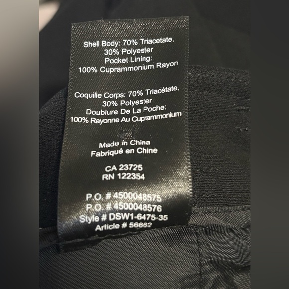 Aritzia Babaton Eckhardt Pleated Wide Leg High Waist Pants Black Trousers Size 4 - Picture 13 of 13